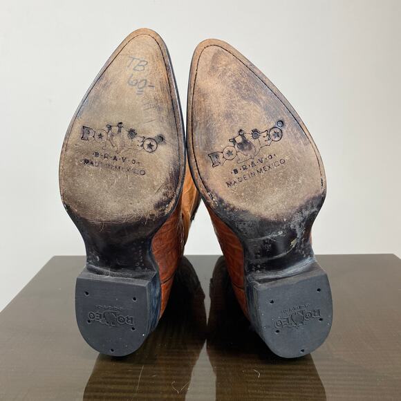 Rodeo Bravo Alligator Headcut Boots Western Cowboy Men's 8.5 - Picture 7 of 10